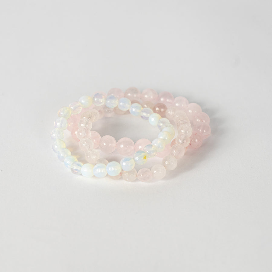 8mm Faceted Bracelet-Opalite