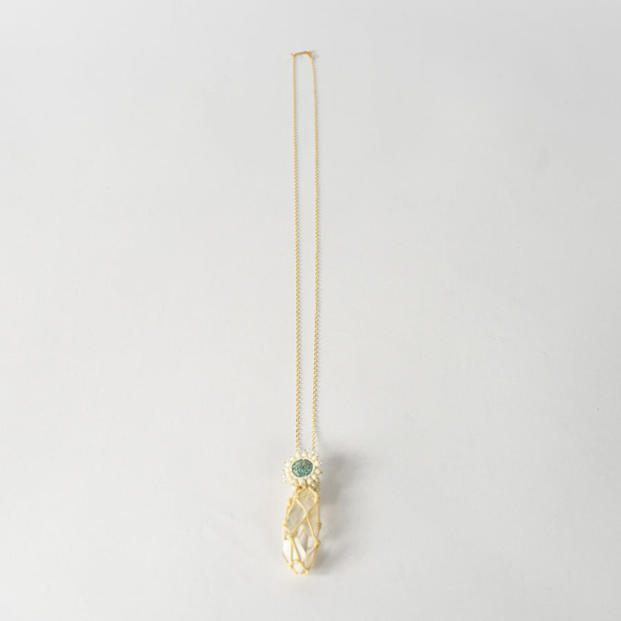 Garden Phantom Turquoise Pearls Necklace