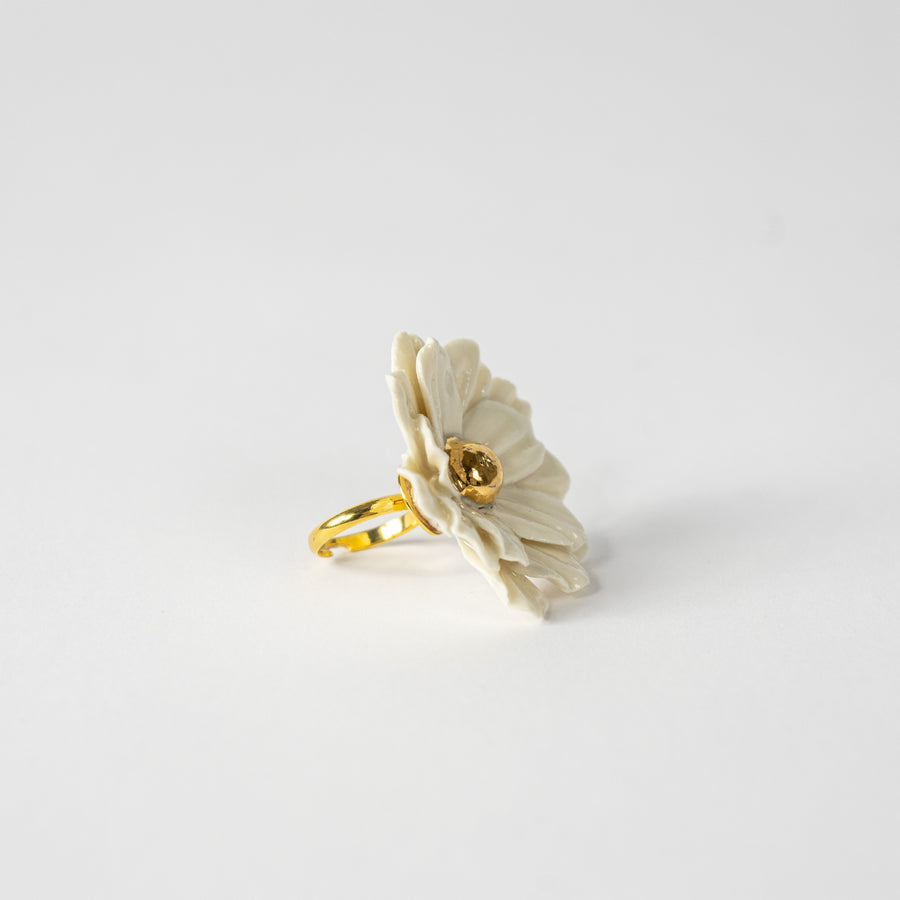 Ceramic Flower Ring