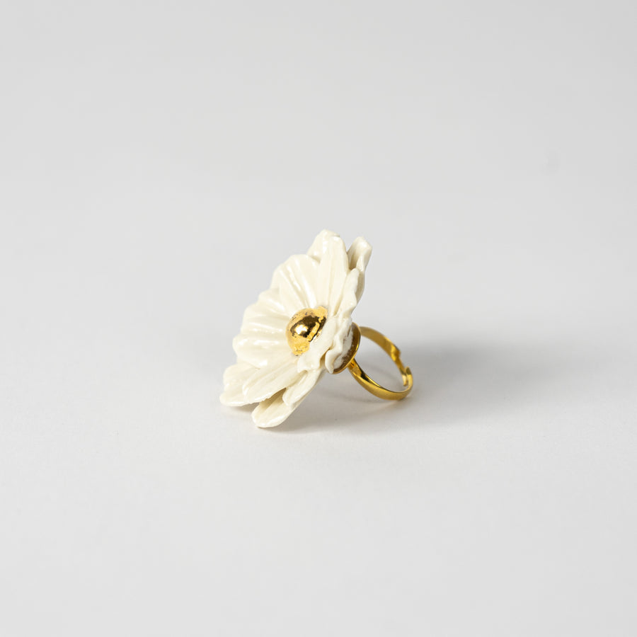 Ceramic Flower Ring