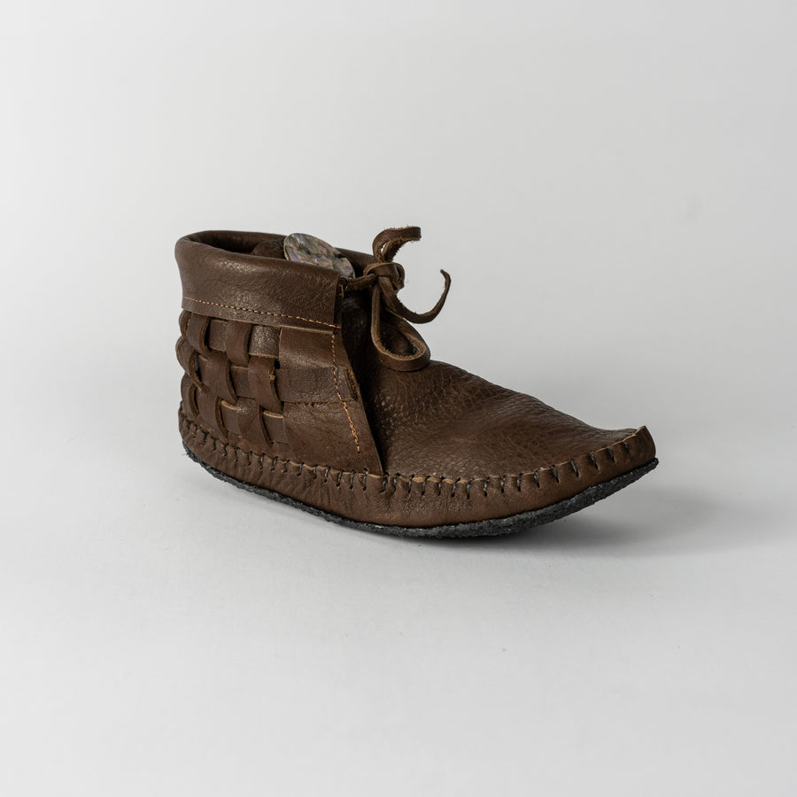 Handcrafted Moccasins -Woven with Abalone Shell